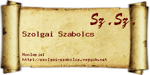 Szolgai Szabolcs névjegykártya